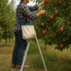  Escalera de aluminio ultraligera para recogida de fruta – 5 peldaños (150 cm/4kg))