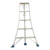  Escalera de aluminio ultraligera para recogida de fruta – 5 peldaños (150 cm/4kg))