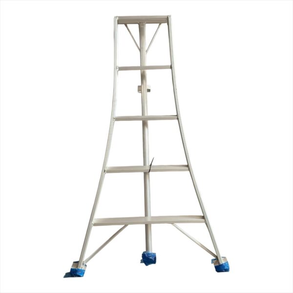  Escalera de aluminio ultraligera para recogida de fruta – 5 peldaños (150 cm/4kg))