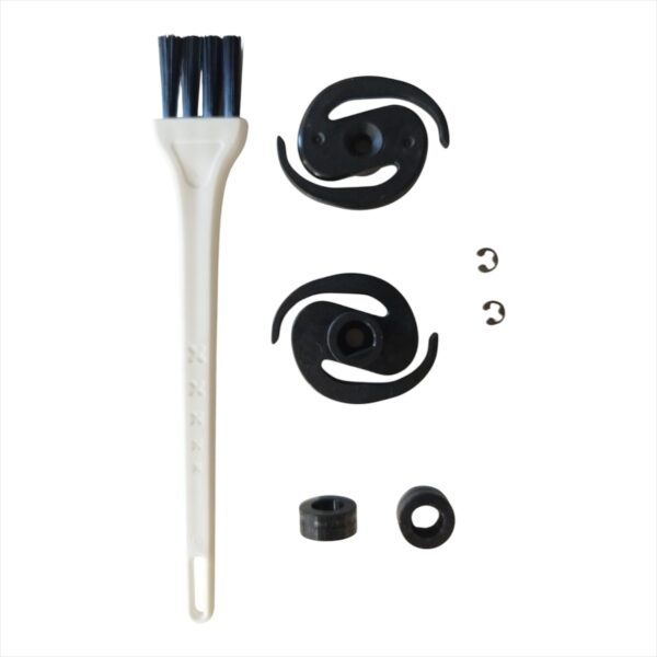 Kit completo 2 helices + 2 rodillos arrastre + escobilla limpieza