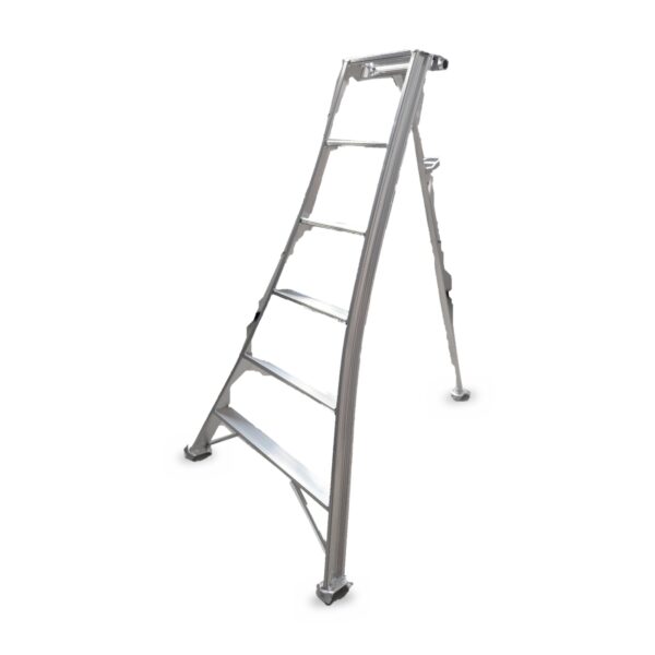 05-escalera-mediana escalera trípode de aluminio 6 peldaños